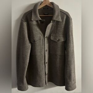 Todd Snyder Boiled Wool CPO Shirt Jacket (Burlap Brown)- M